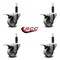 Service Caster 3'' Semi Steel Swivel 1'' Expanding Stem Caster Set Total Lock Brake, 4PK SCC-EXTTL20S314-SSS-1-4 - alternate 4